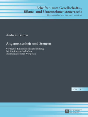 cover image of Angemessenheit und Steuern